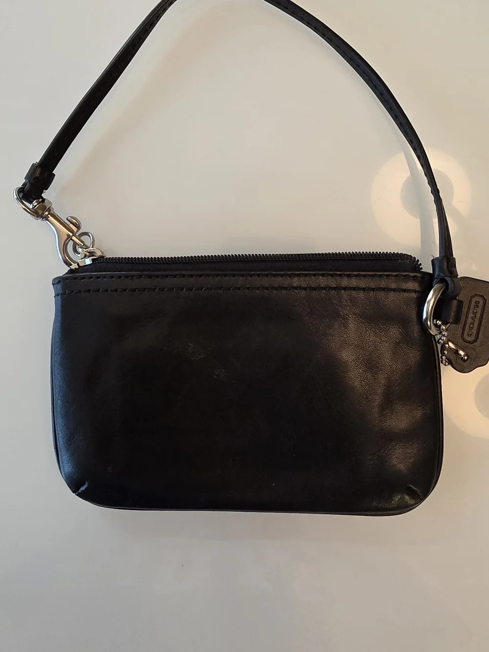 Vintage Coach Black Leather Wristlet - Coach New York